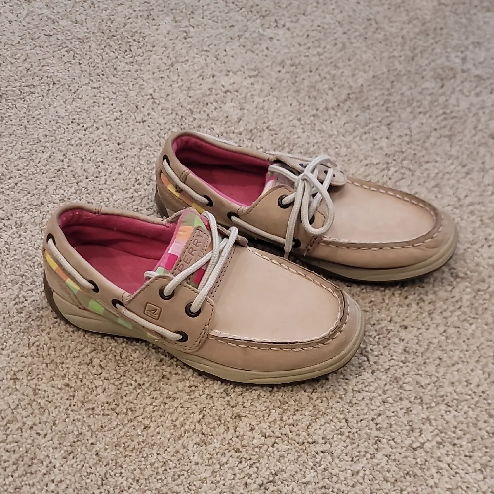 Sperry Kids Tan Boat Shoes